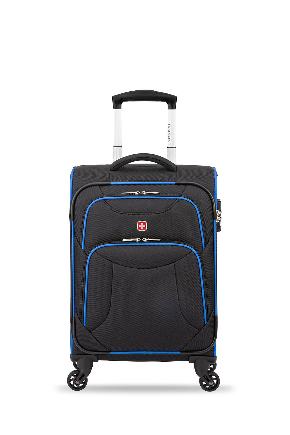 SWISSGEAR - Basel Collection Carry-On Upright Luggage - Black Blue - 03
