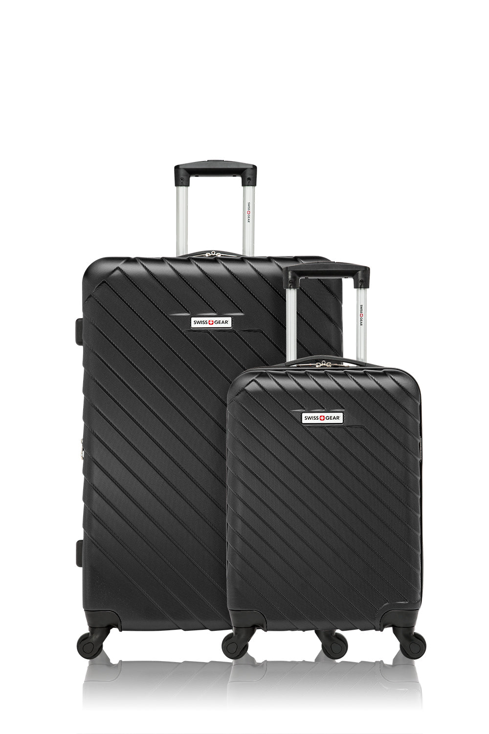 SWISSGEAR - BOLD III Collection Expandable Hardside Luggage 2 Piece Set - Black - 02