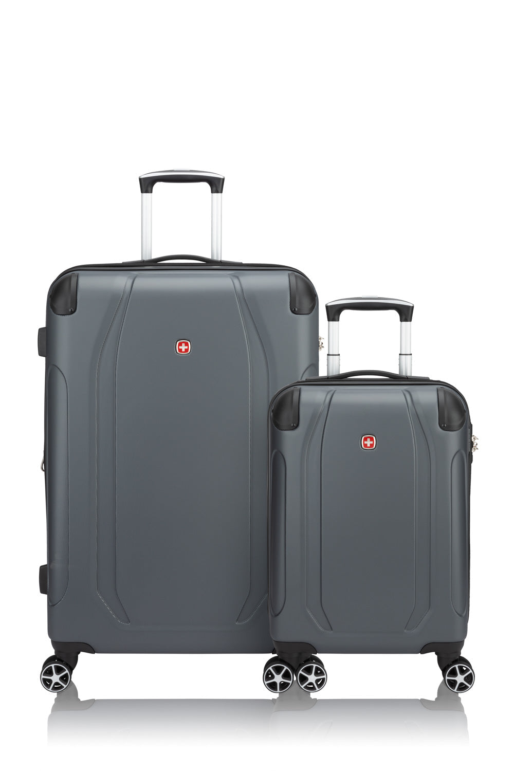 SWISSGEAR - Central Lite Collection Expandable Hardside Luggage 2 Piece Set - Charcoal - 02
