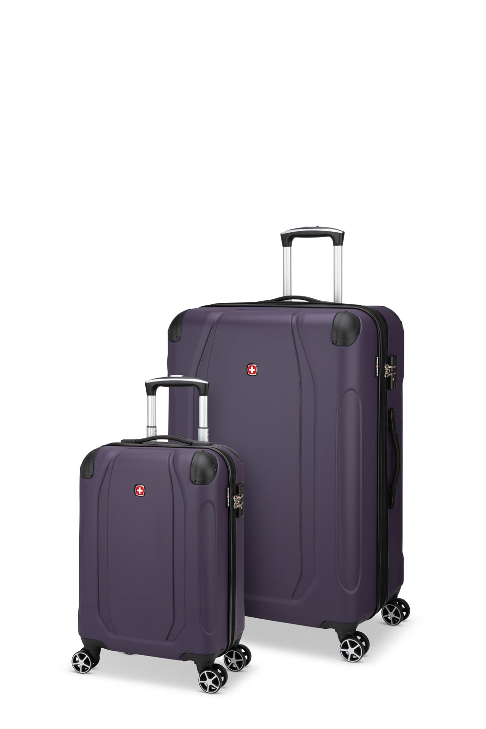 SWISSGEAR - Central Lite Collection Expandable Hardside Luggage 2 Piece Set - Plum - 01
