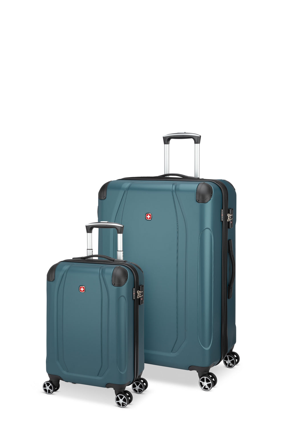 SWISSGEAR - Central Lite Collection Expandable Hardside Luggage 2 Piece Set - Teal - 01