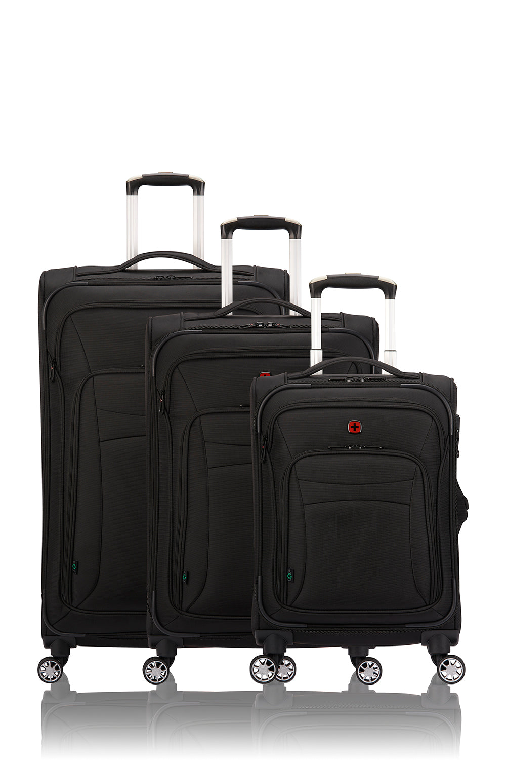 Wenger - Essential Collection Softside Luggage 3 Piece Set-Black - Black - 02