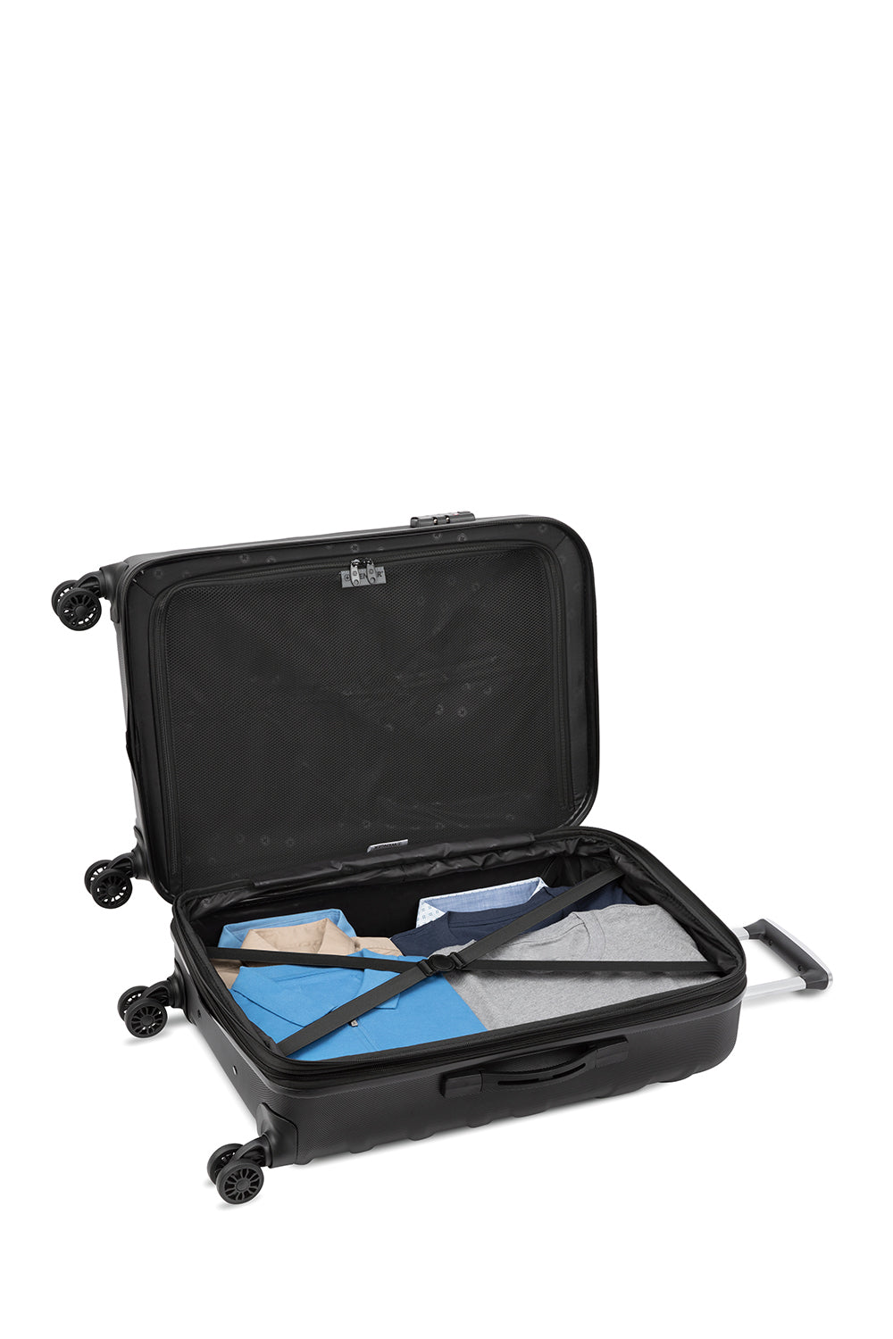 SWISSGEAR - Fortress Collection Hardside Luggage 3 Piece Set- Black - Black - 03