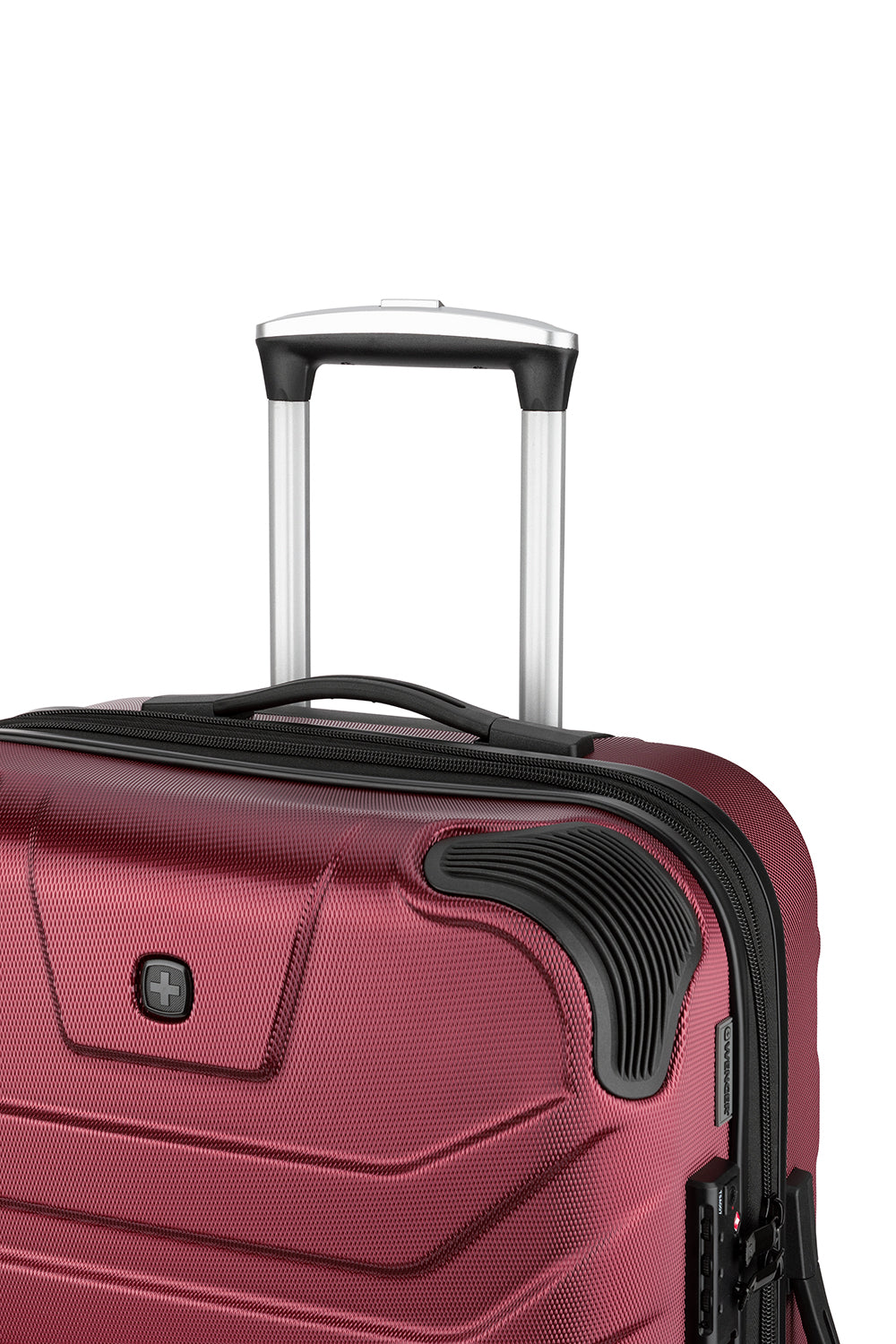 SWISSGEAR - Fortress Collection Hardside Luggage 3 Piece Set- Black - Red - 06