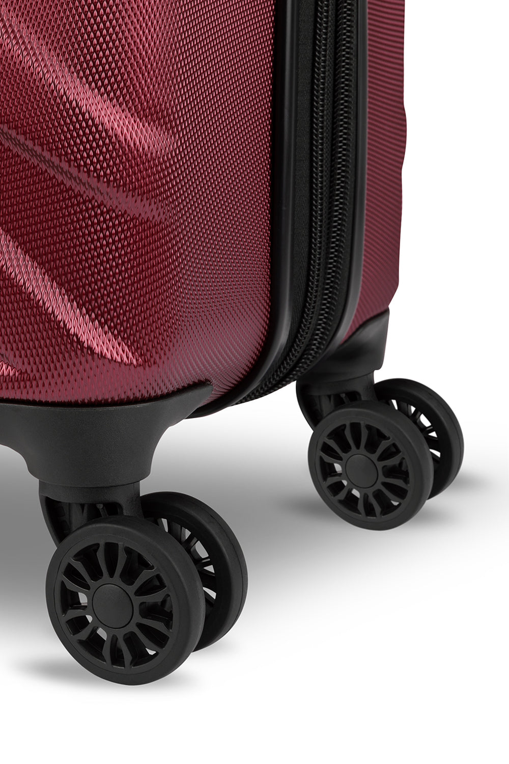 SWISSGEAR - Fortress Collection Hardside Luggage 3 Piece Set- Black - Red - 05
