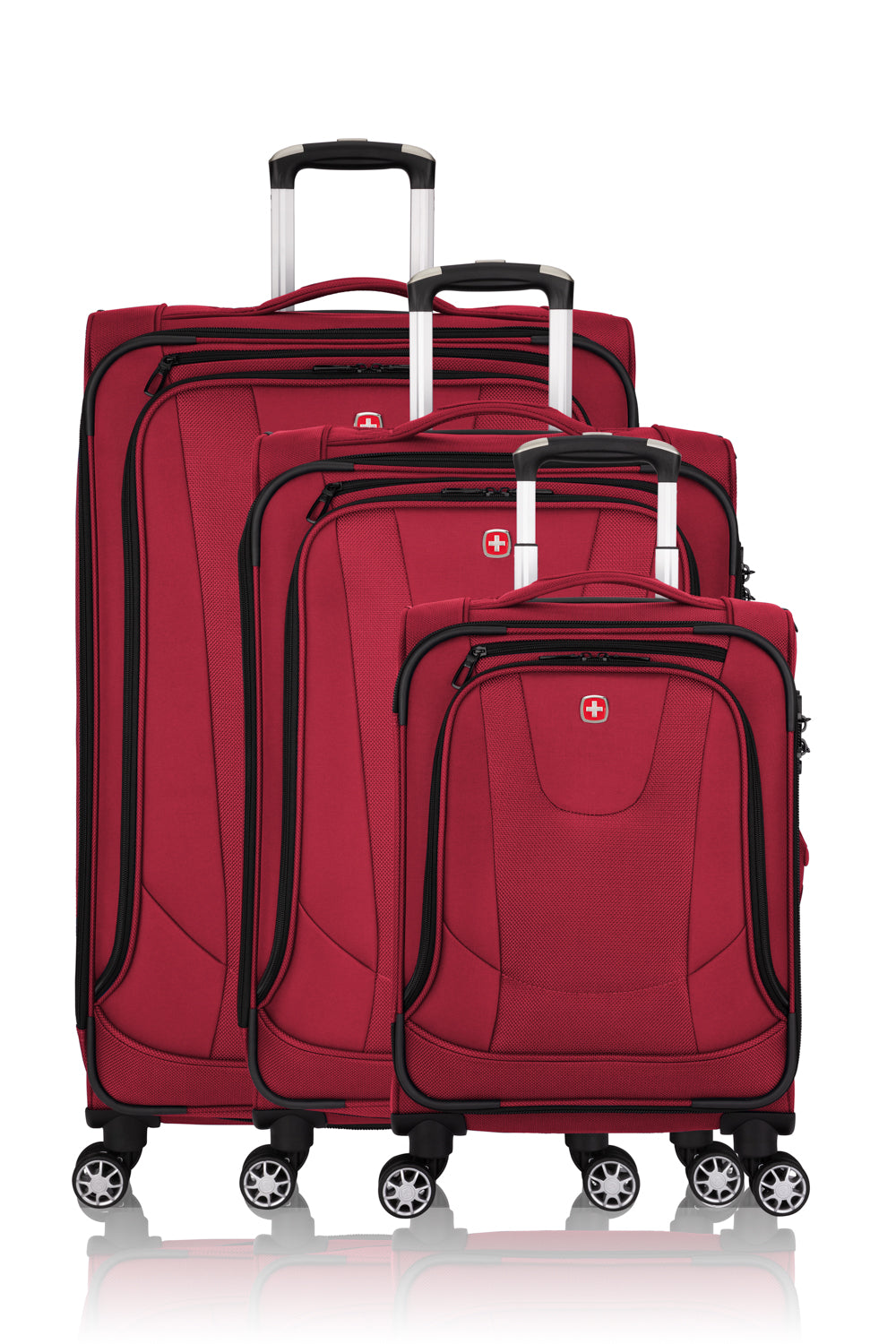 SWISSGEAR - Neolite III Collection Upright Luggage 3 Piece Set - Red - 02