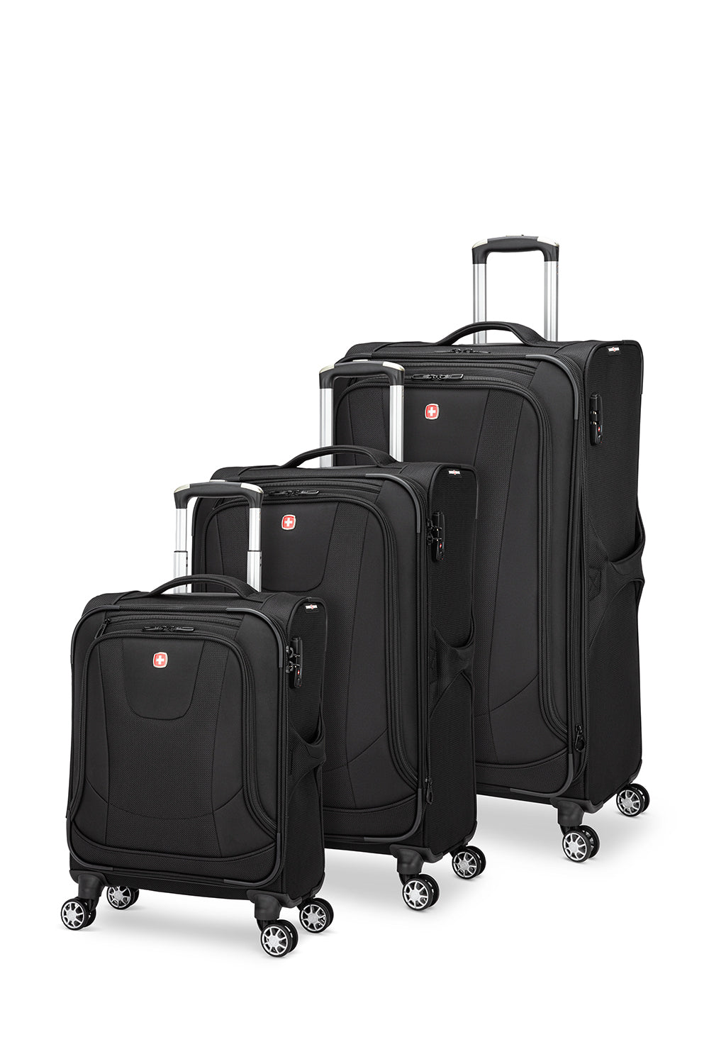 SWISSGEAR - Neolite III Collection Upright Luggage 3 Piece Set - Black - 01