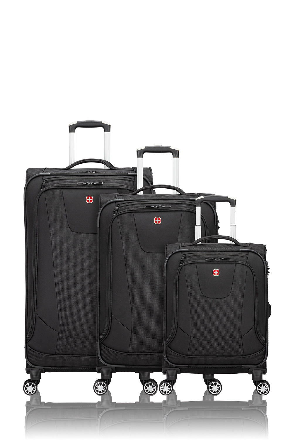 SWISSGEAR - Neolite III Collection Upright Luggage 3 Piece Set - Black - 02