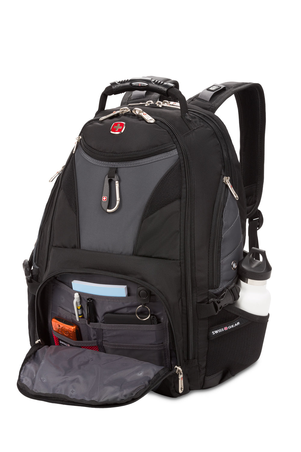 SWISSGEAR - 1900 ScanSmart Laptop Backpack - Black Grey - 05