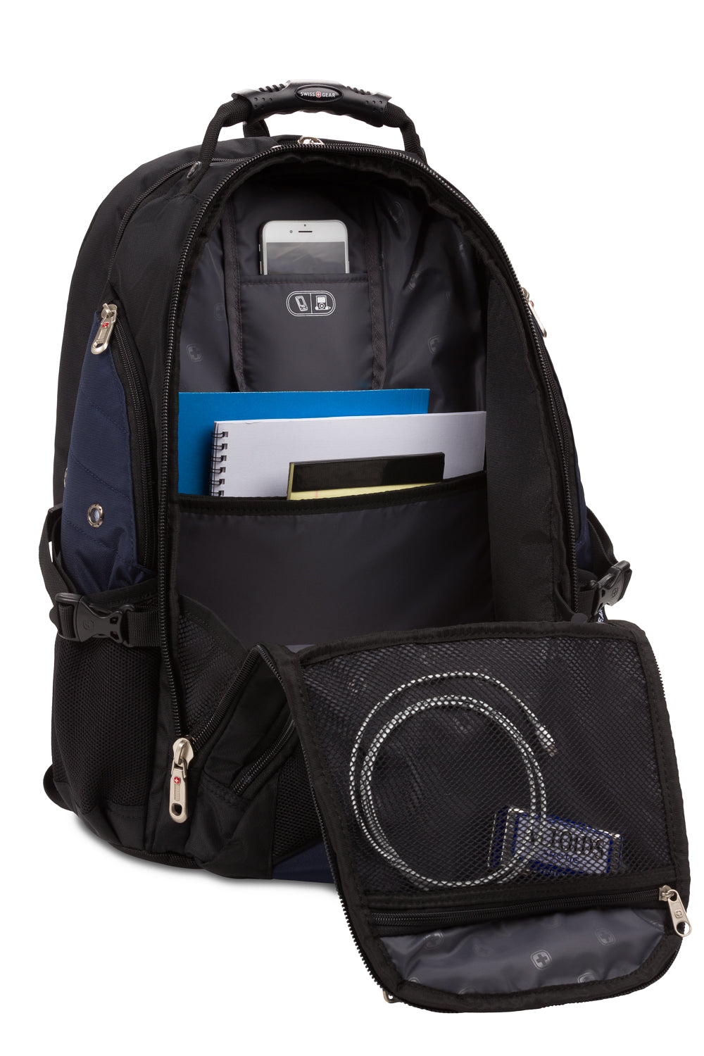 SWISSGEAR - 1900 ScanSmart Laptop Backpack - Black Navy - 06