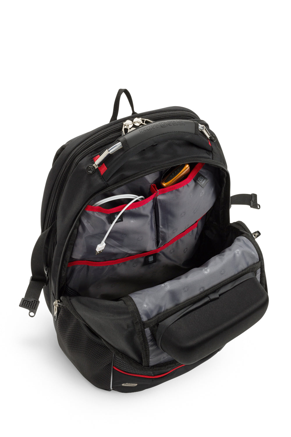 SWISSGEAR - 6752 ScanSmart Laptop Backpack - Black Red - 06
