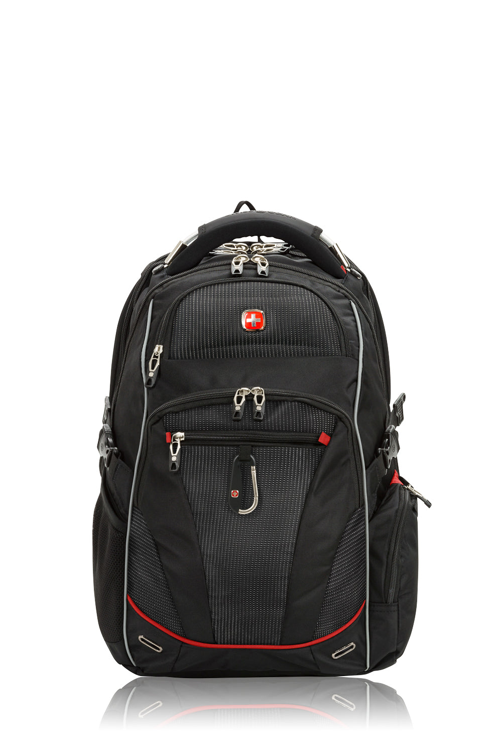SWISSGEAR - 6752 ScanSmart Laptop Backpack - Black Red - 01
