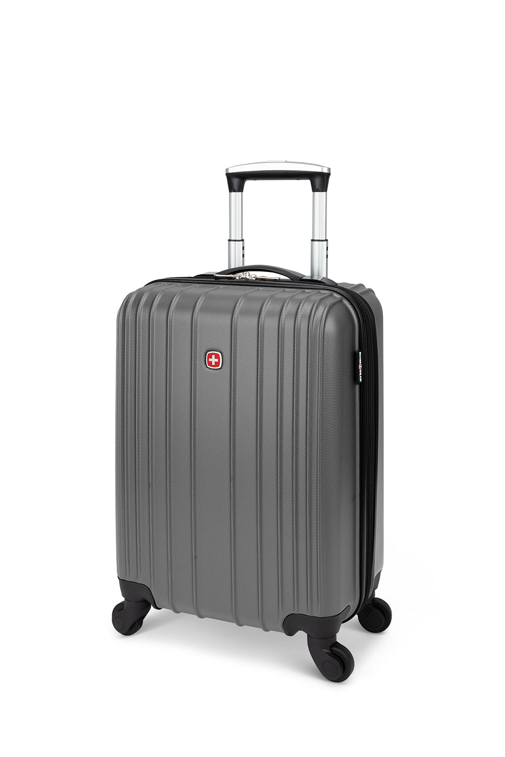 SWISSGEAR - Sion Collection Carry-On Hardside Luggage with 2 Packing Cubes - Dark Silver - 01