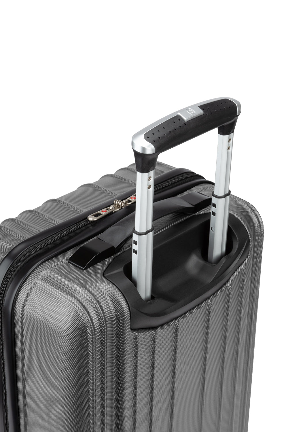 SWISSGEAR - Sion Collection Carry-On Hardside Luggage with 2 Packing Cubes - Dark Silver - 09