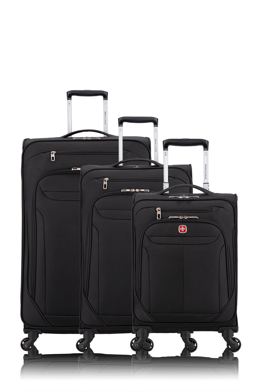 SWISSGEAR - Marumo Collection 3 Piece Luggage Set - Black - 02
