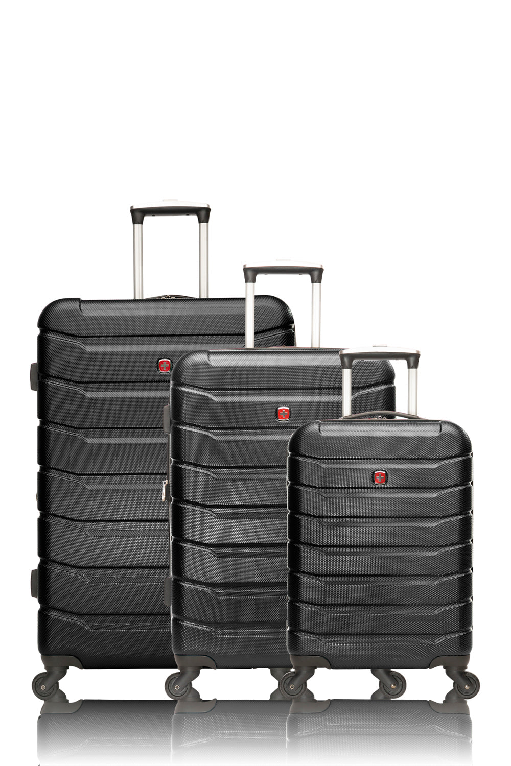 SWISSGEAR - Vaiana Collection Hardside Luggage 3 Piece Set - Black - 01