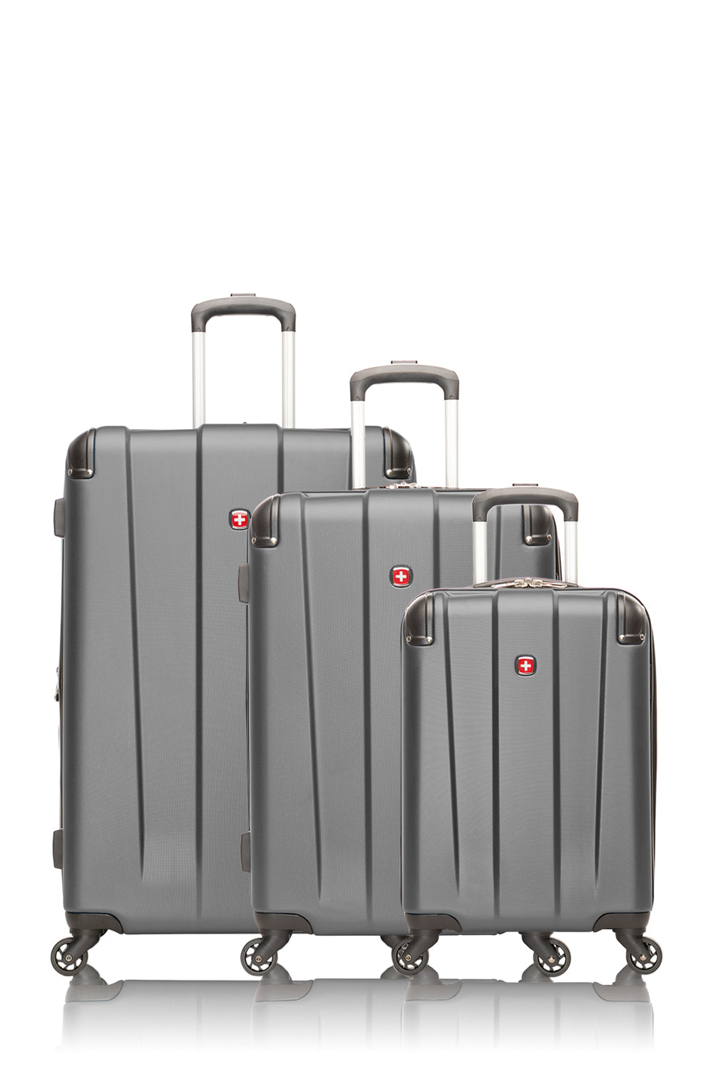 SWISSGEAR - Protector Collection Hardside Luggage 3 Piece Set - Charcoal - 01