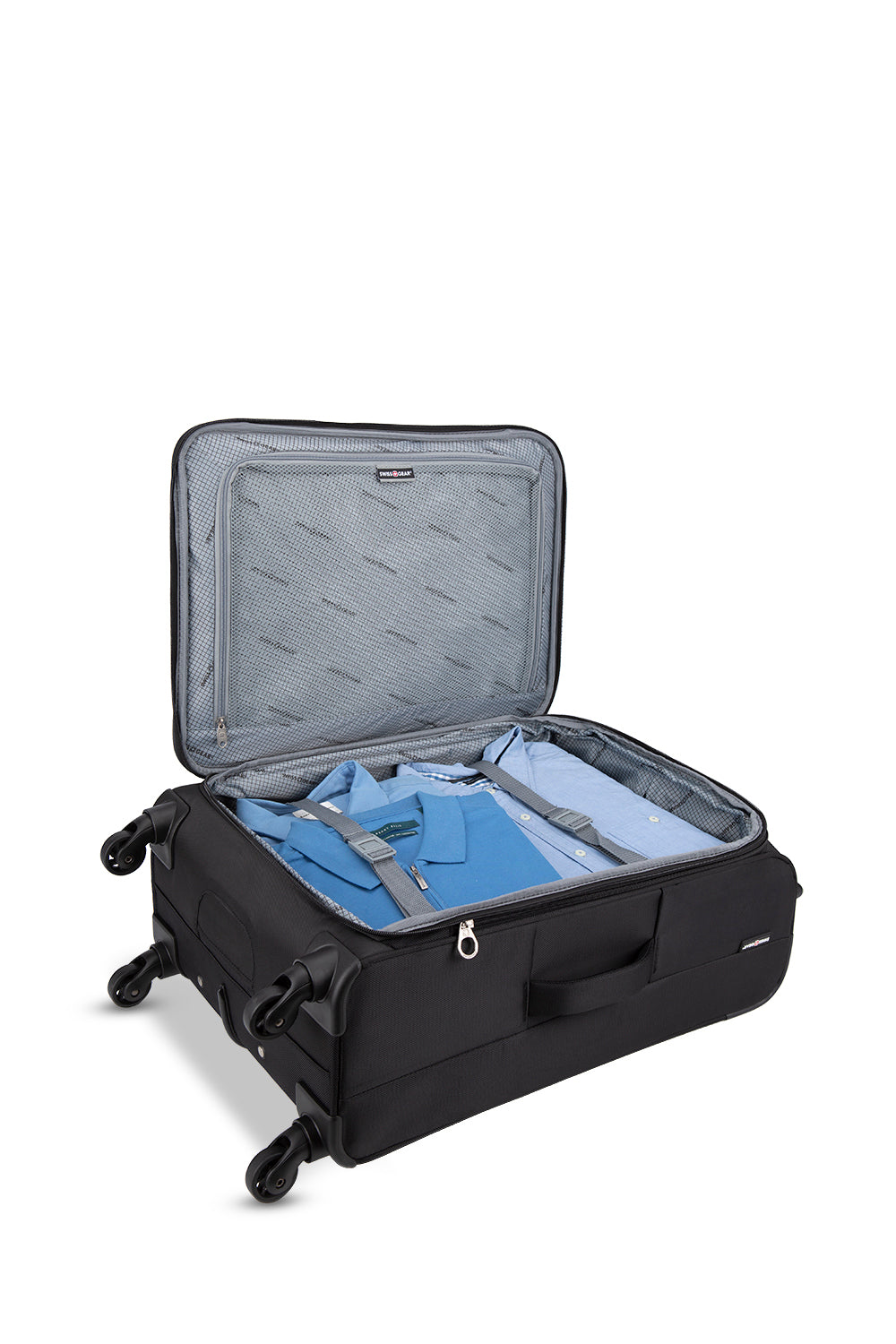 SWISSGEAR - Elite Collection 3 Piece Expandable Upright Luggage Set - Black - 05