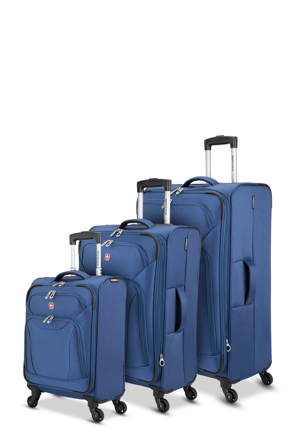 SWISSGEAR - Elite Collection 3 Piece Expandable Upright Luggage Set - Blue - 02