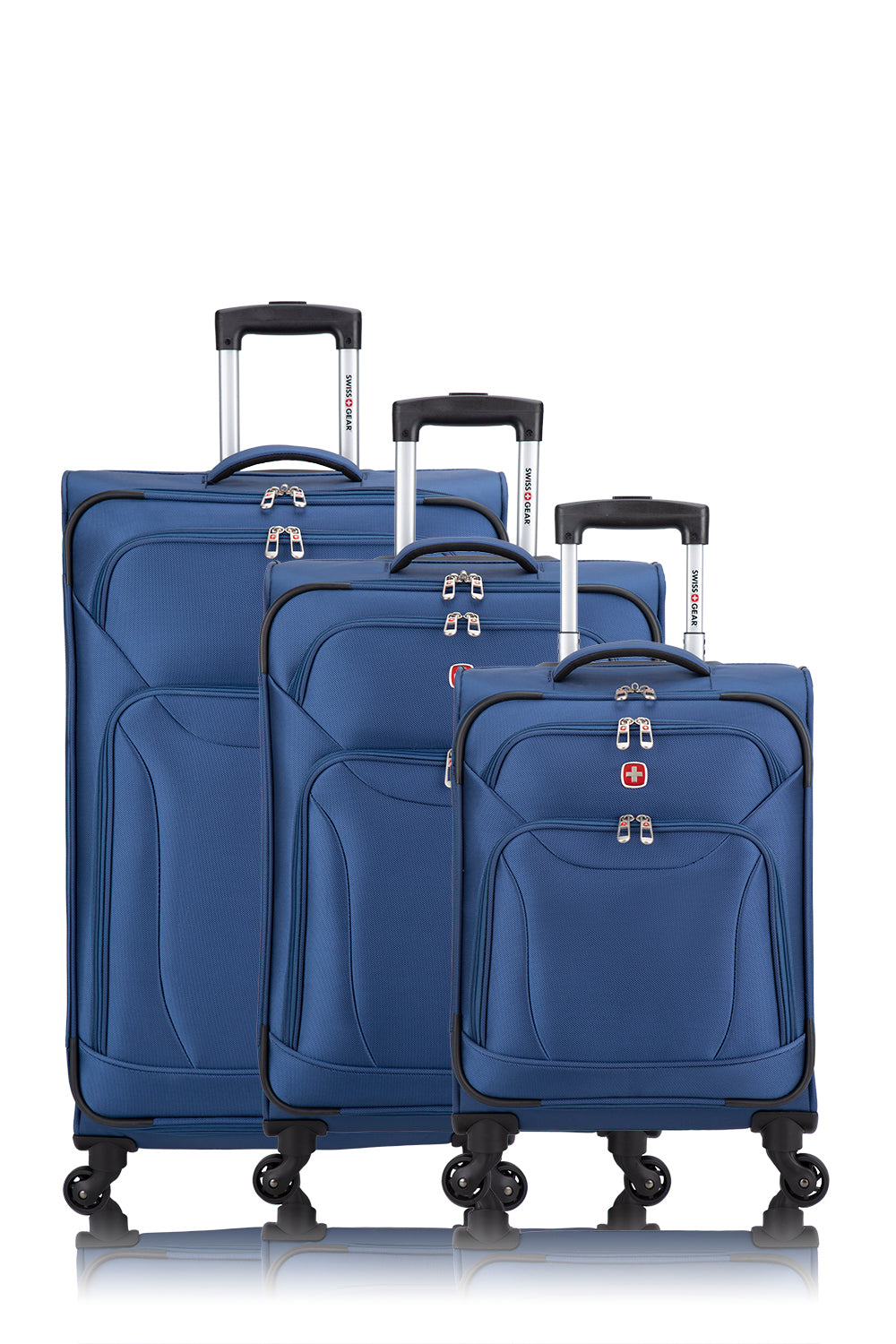 SWISSGEAR - Elite Collection 3 Piece Expandable Upright Luggage Set - Blue - 01