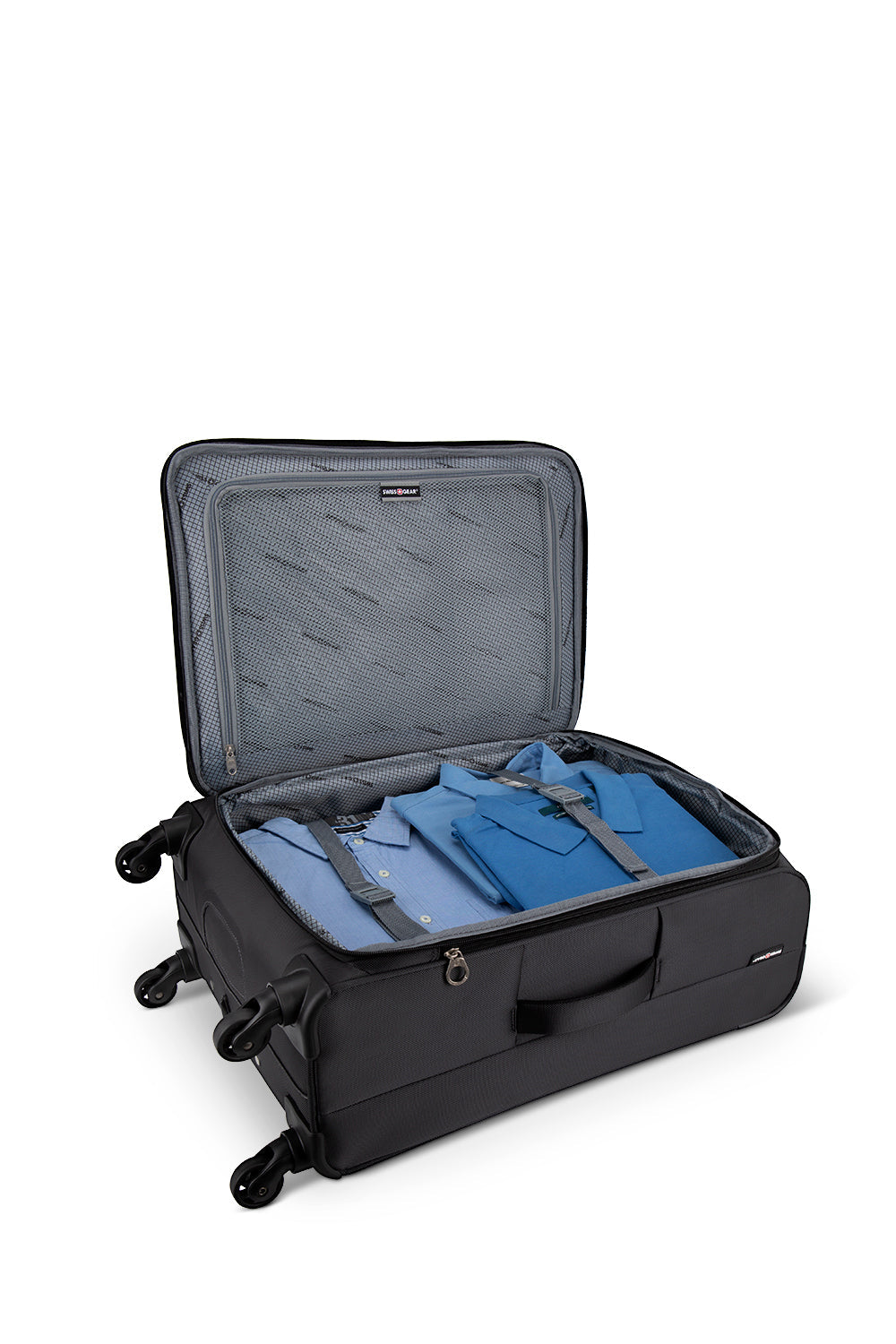 SWISSGEAR - Castelle Lite Collection 3 Piece Expandable Upright Luggage Set - Charcoal - 03