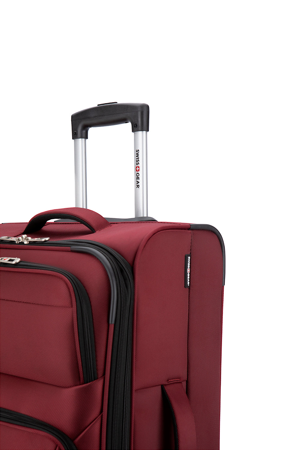SWISSGEAR - Castelle Lite Collection 3 Piece Expandable Upright Luggage Set - Burgundy - 06