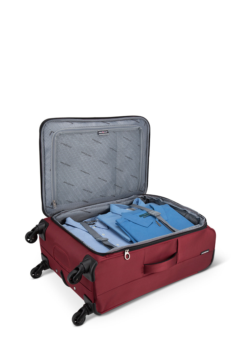 SWISSGEAR - Castelle Lite Collection 3 Piece Expandable Upright Luggage Set - Burgundy - 03