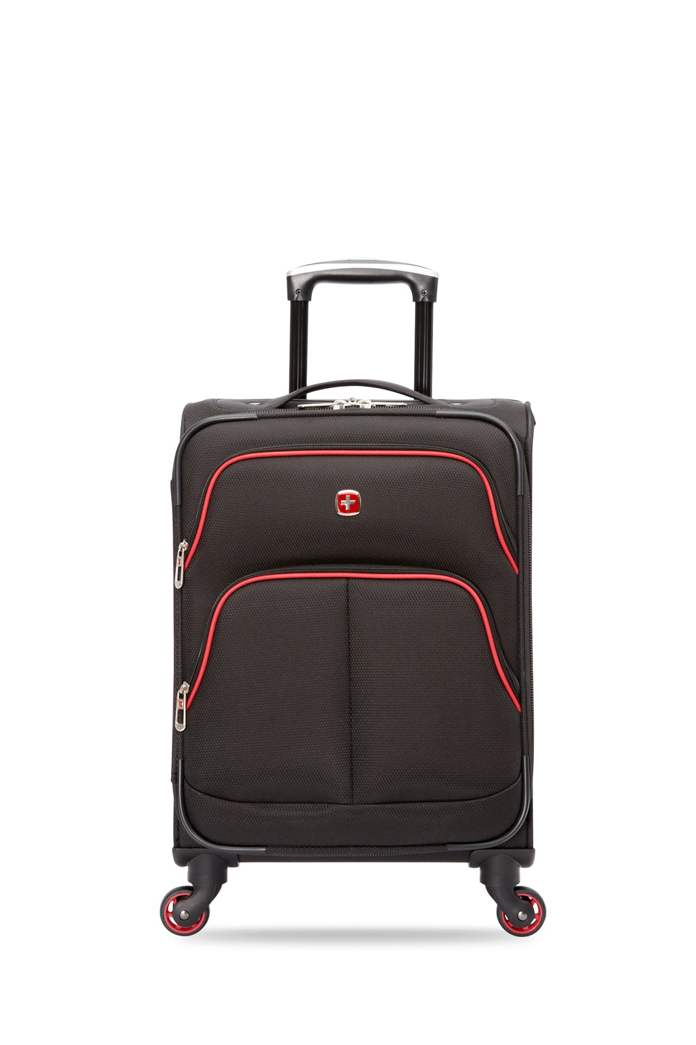 SWISSGEAR - Empire Collection Carry-On Upright Luggage - Black Red - 04