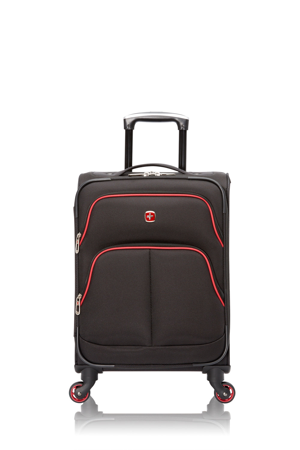 SWISSGEAR - Empire Collection Carry-On Upright Luggage - Black Red - 01