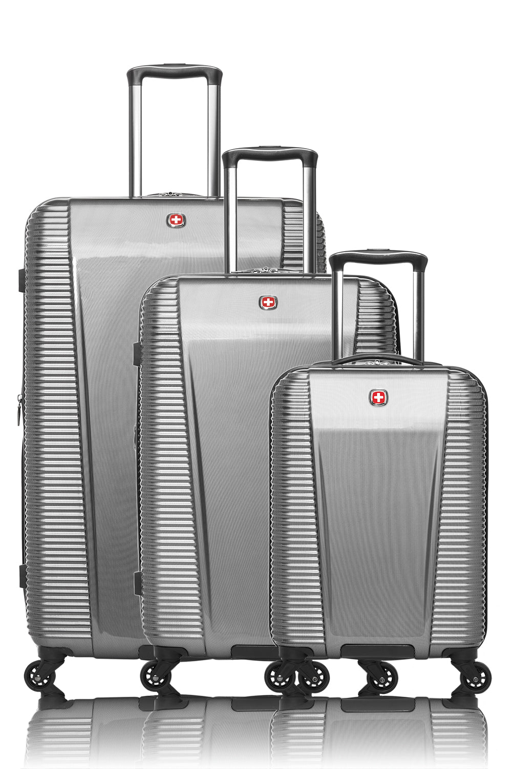 SWISSGEAR - Whistler Collection Hardside Luggage 3 Piece Set - Silver - 01