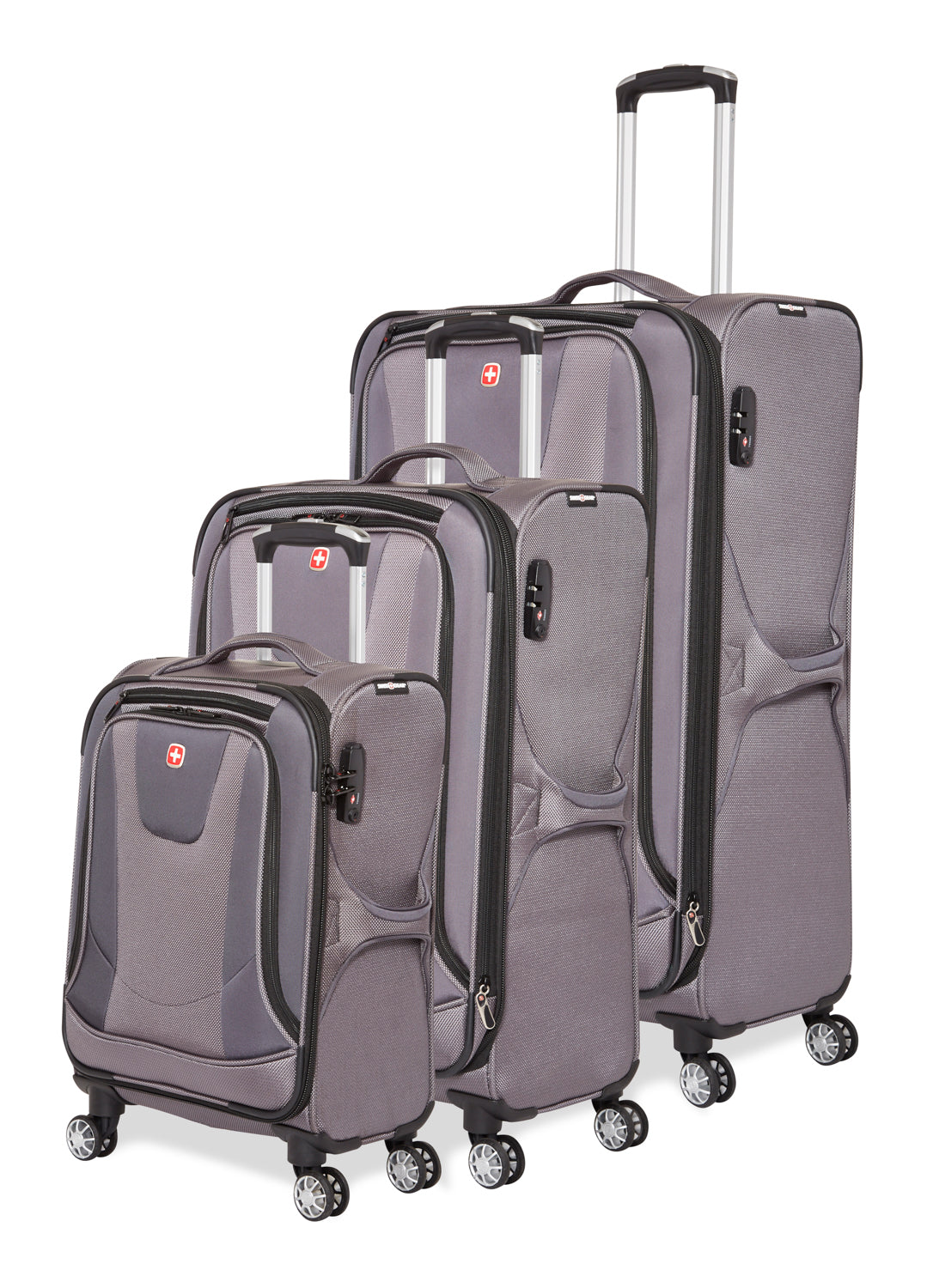 SWISSGEAR - Neolite III Collection Upright Luggage 3 Piece Set - Grey - 02