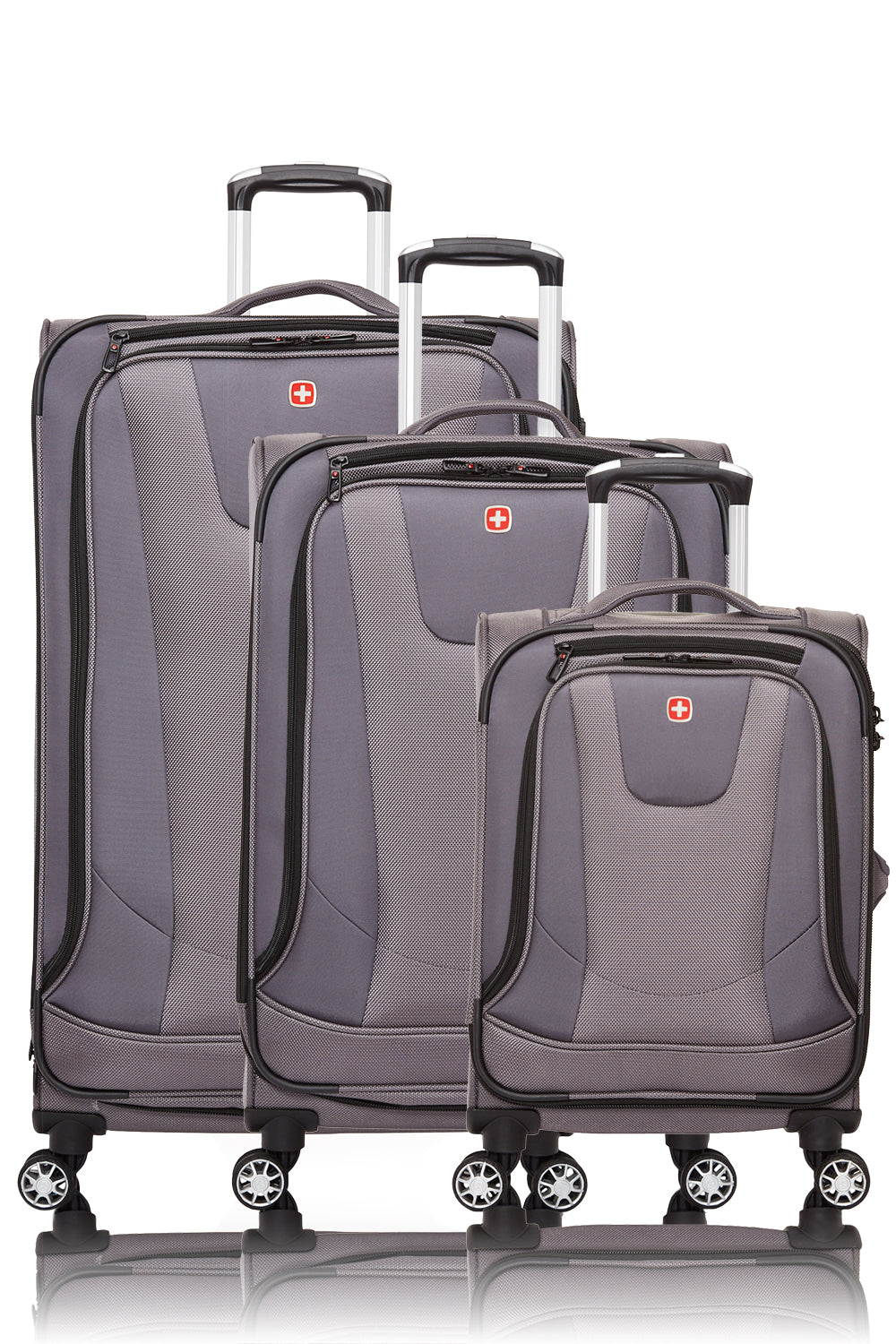 SWISSGEAR - Neolite III Collection Upright Luggage 3 Piece Set - Grey - 01