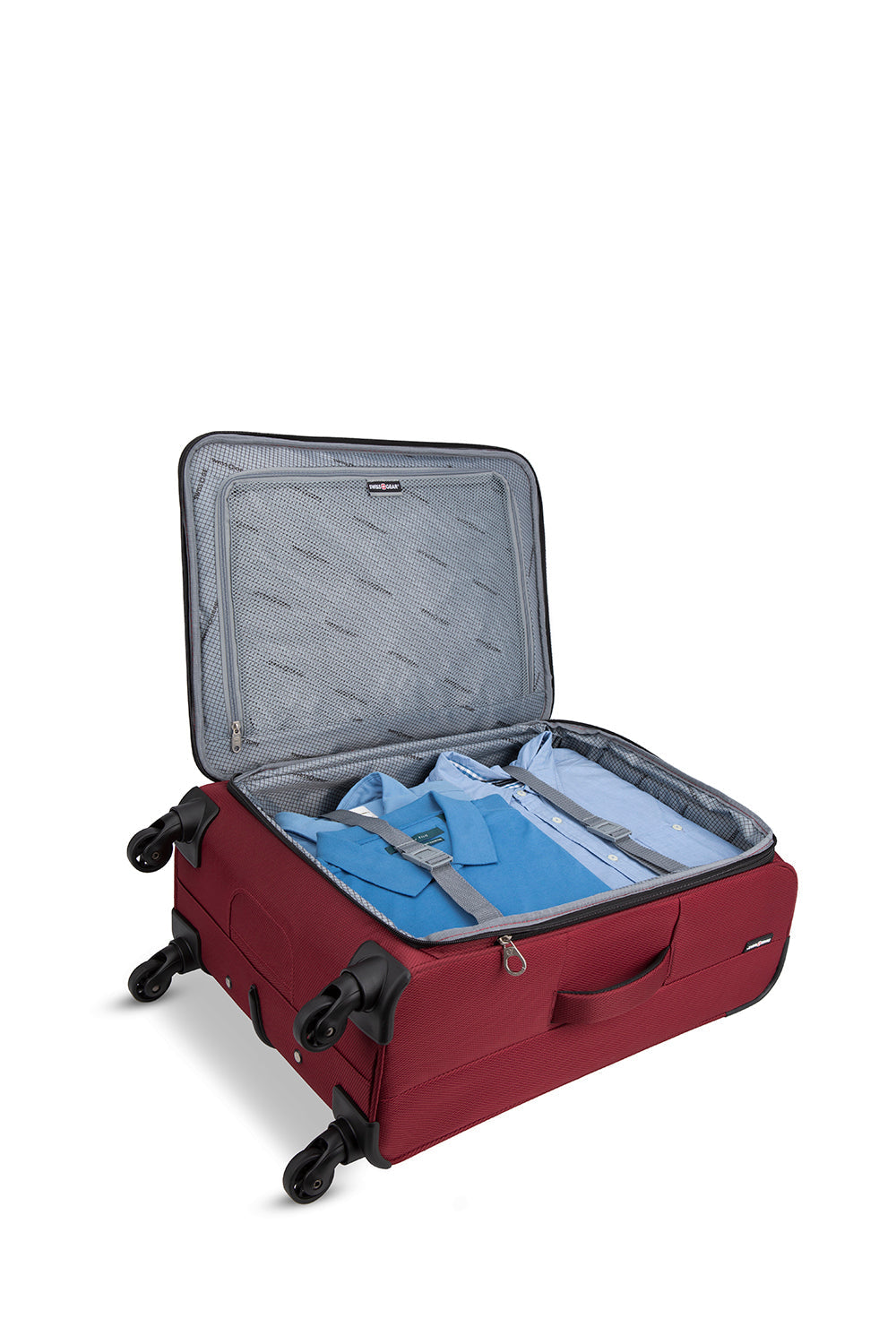 SWISSGEAR - Super Lite Collection 3 Piece Expandable Upright Luggage Set - Burgundy - 03