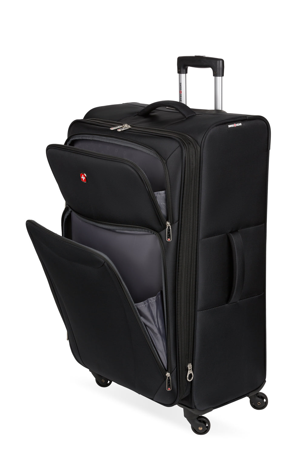 SWISSGEAR - Precision Large Checked Spinner - Black - 06
