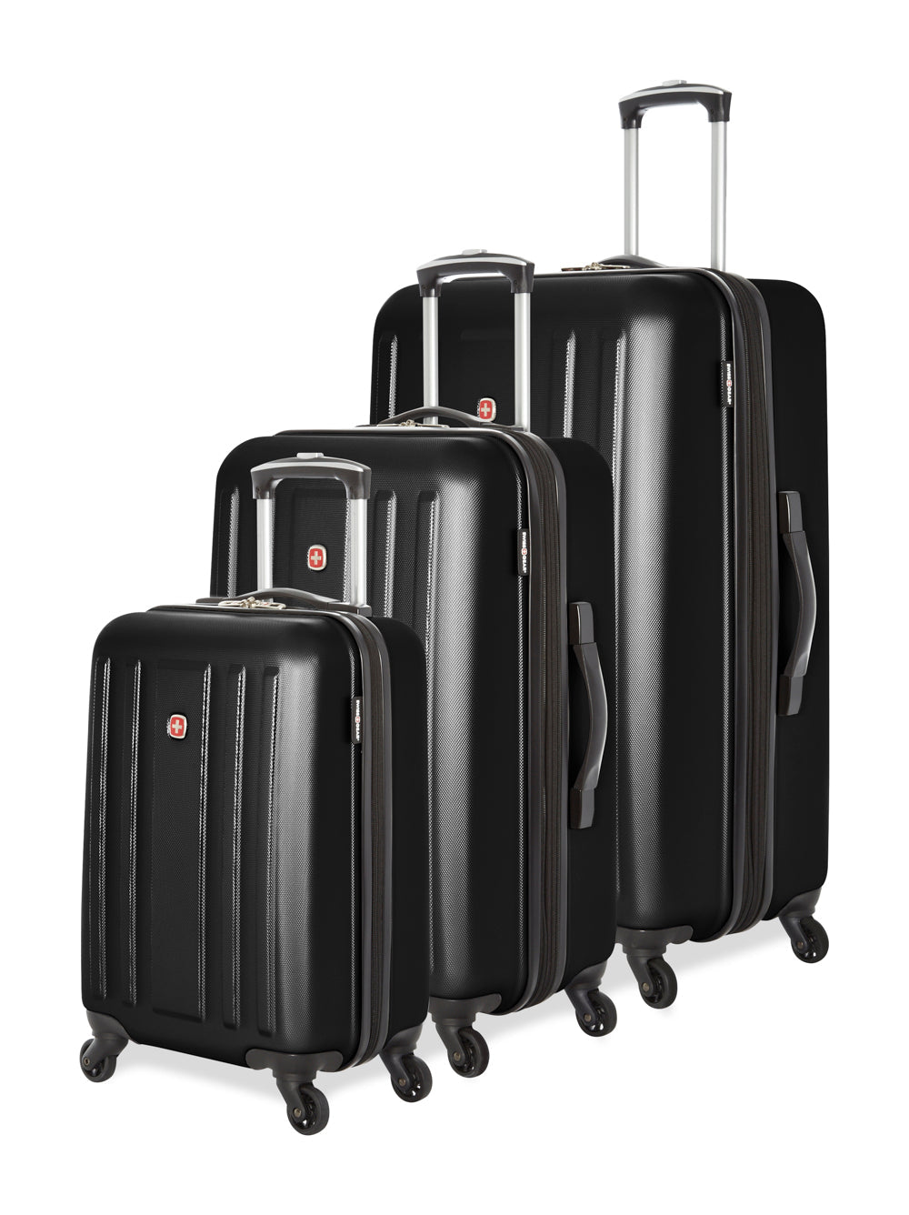 SWISSGEAR - La Sarinne Collection Hardside Luggage 3 Piece Set - Black - 02