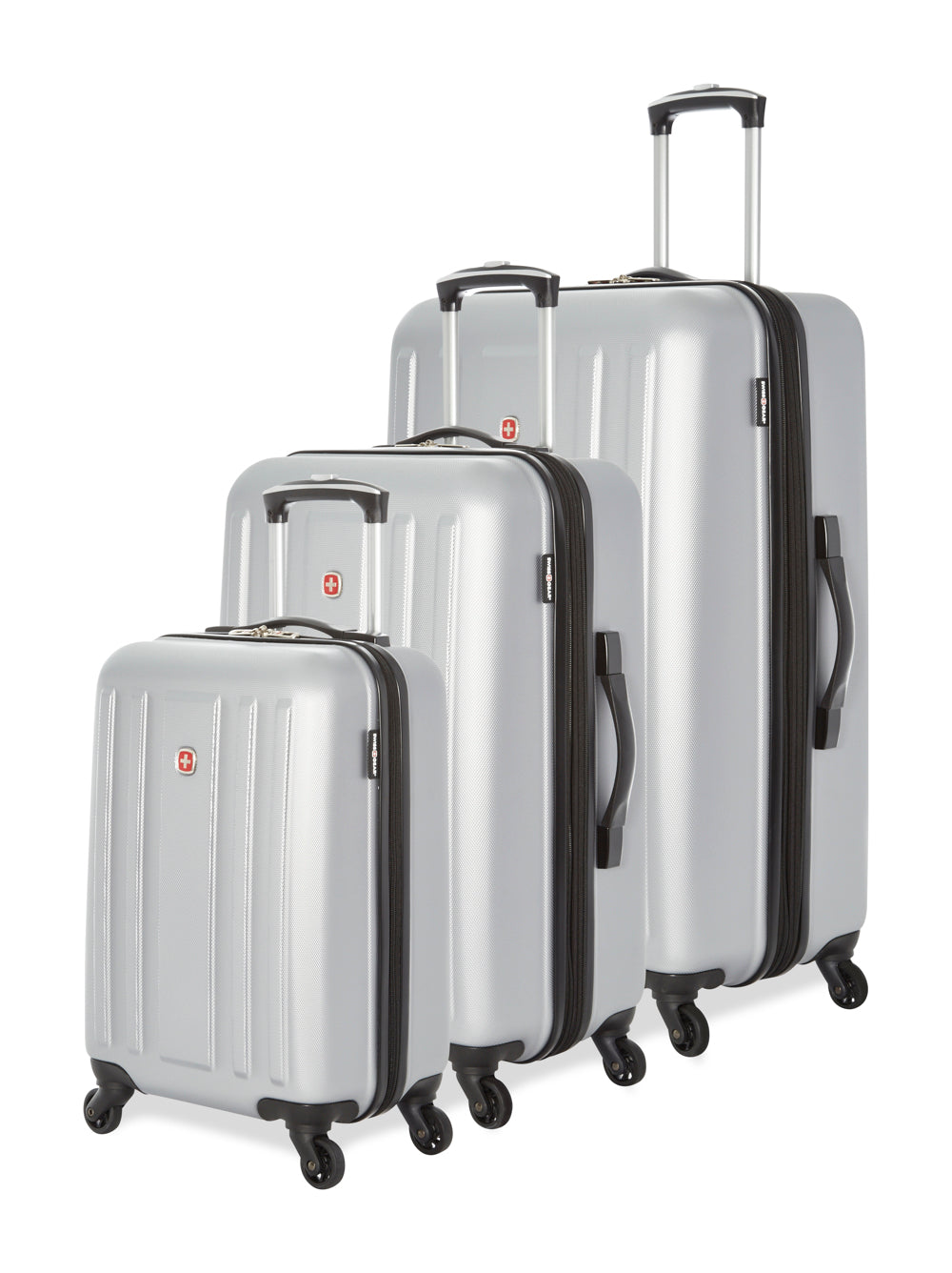SWISSGEAR - La Sarinne Collection Hardside Luggage 3 Piece Set - Silver - 02