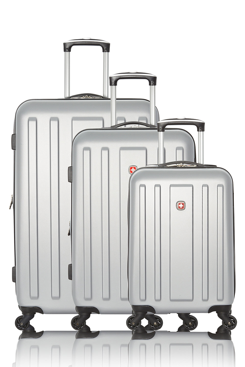 SWISSGEAR - La Sarinne Collection Hardside Luggage 3 Piece Set - Silver - 01