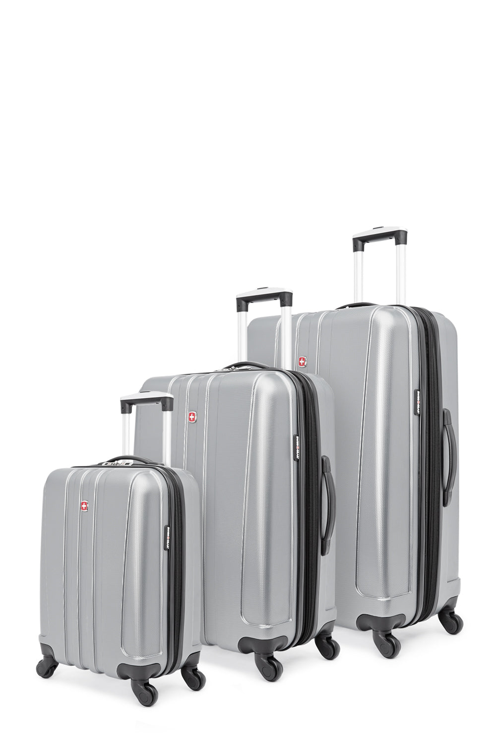 SWISSGEAR - Pinnacle Collection Hardside Luggage 3 Piece Set - Grey - 02