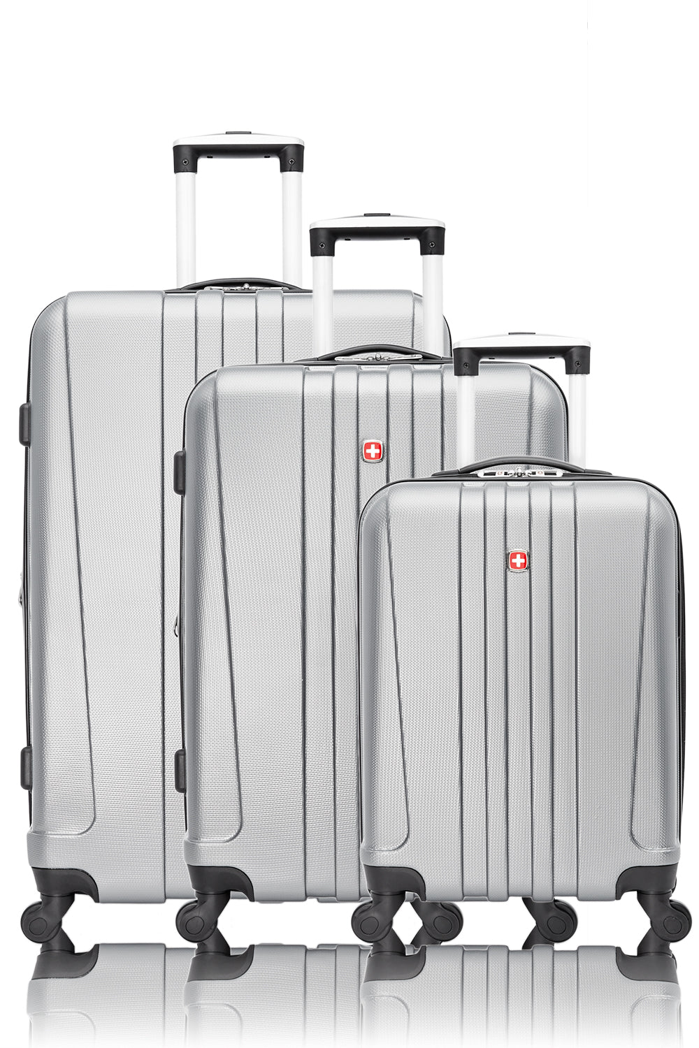 SWISSGEAR - Pinnacle Collection Hardside Luggage 3 Piece Set - Grey - 01