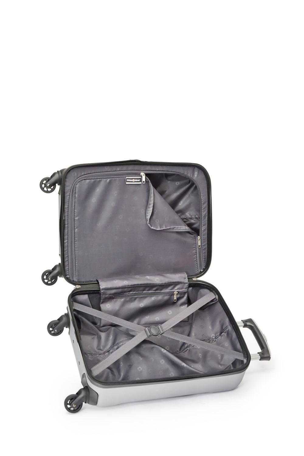 SWISSGEAR - Central Lite Collection Carry-On Hardside Luggage - Silver - 05