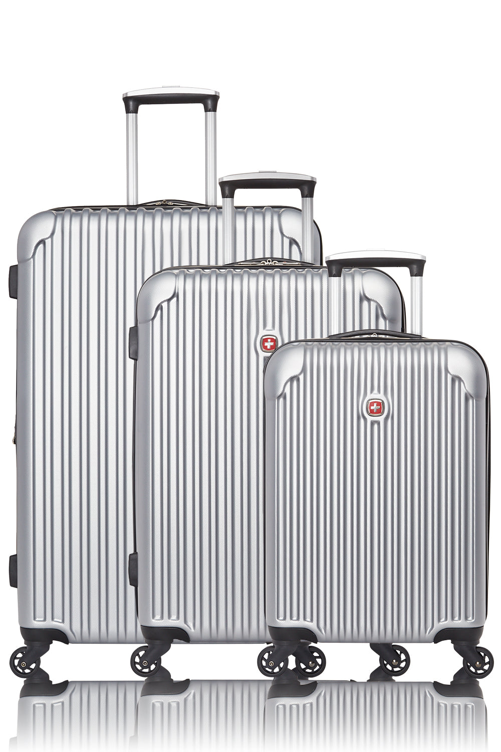 SWISSGEAR - Linigno Collection Hardside Luggage 3 Piece Set - Silver - 01