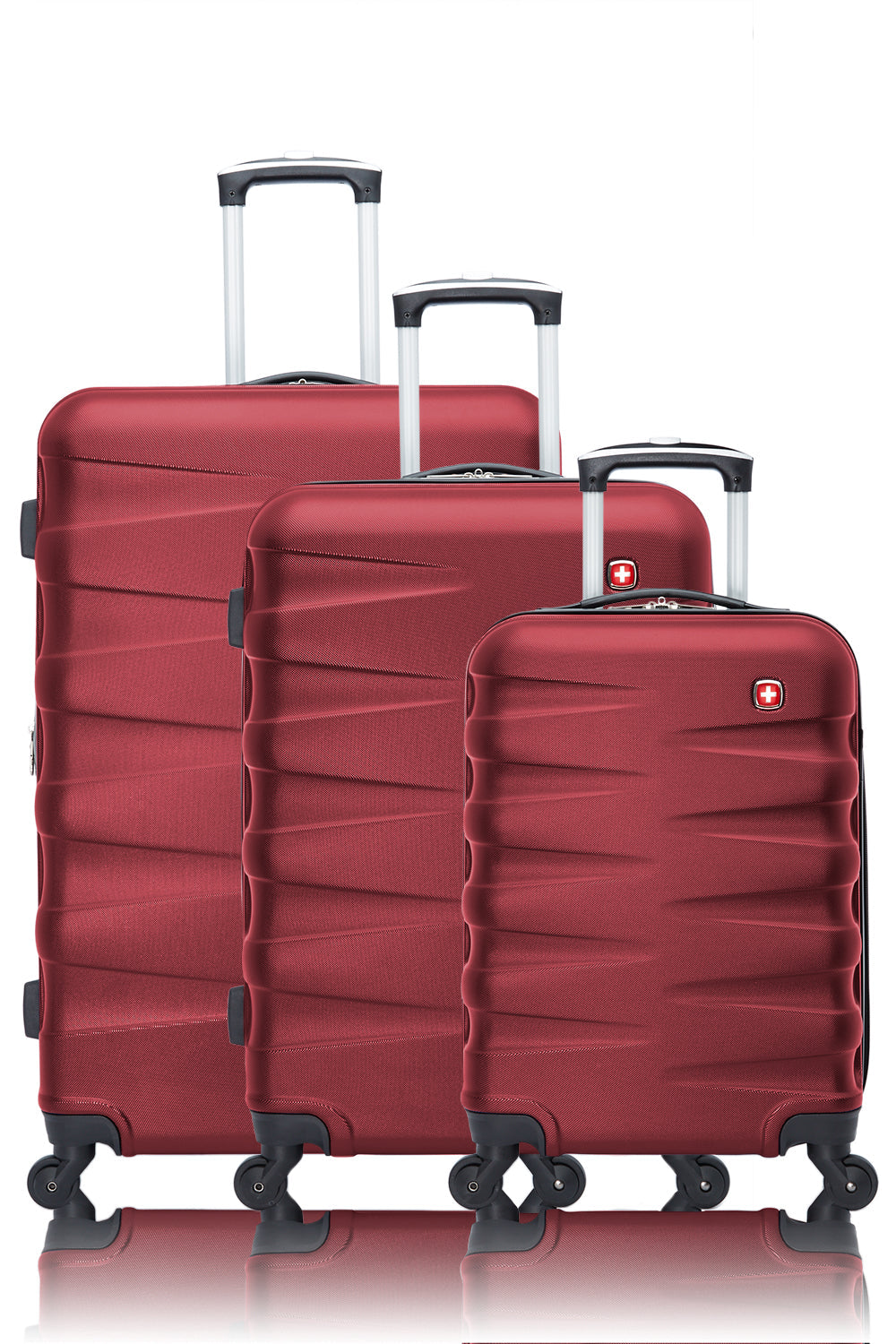 SWISSGEAR - Waddington Collection Hardside Luggage 3 Piece Set - Red - 01