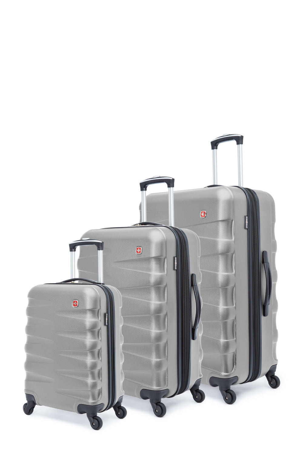 SWISSGEAR - Waddington Collection Hardside Luggage 3 Piece Set - Silver - 02
