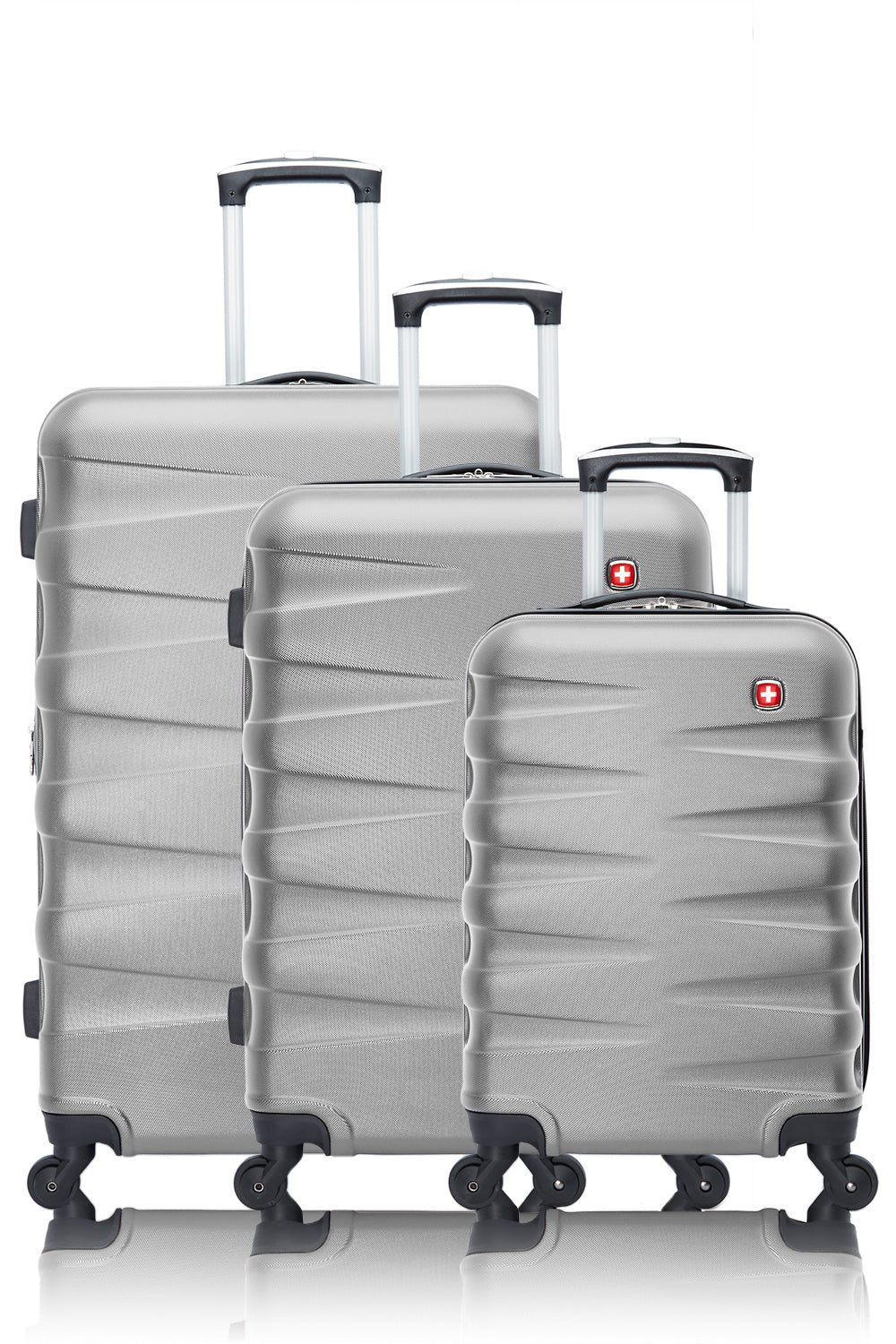 SWISSGEAR - Waddington Collection Hardside Luggage 3 Piece Set - Silver - 01