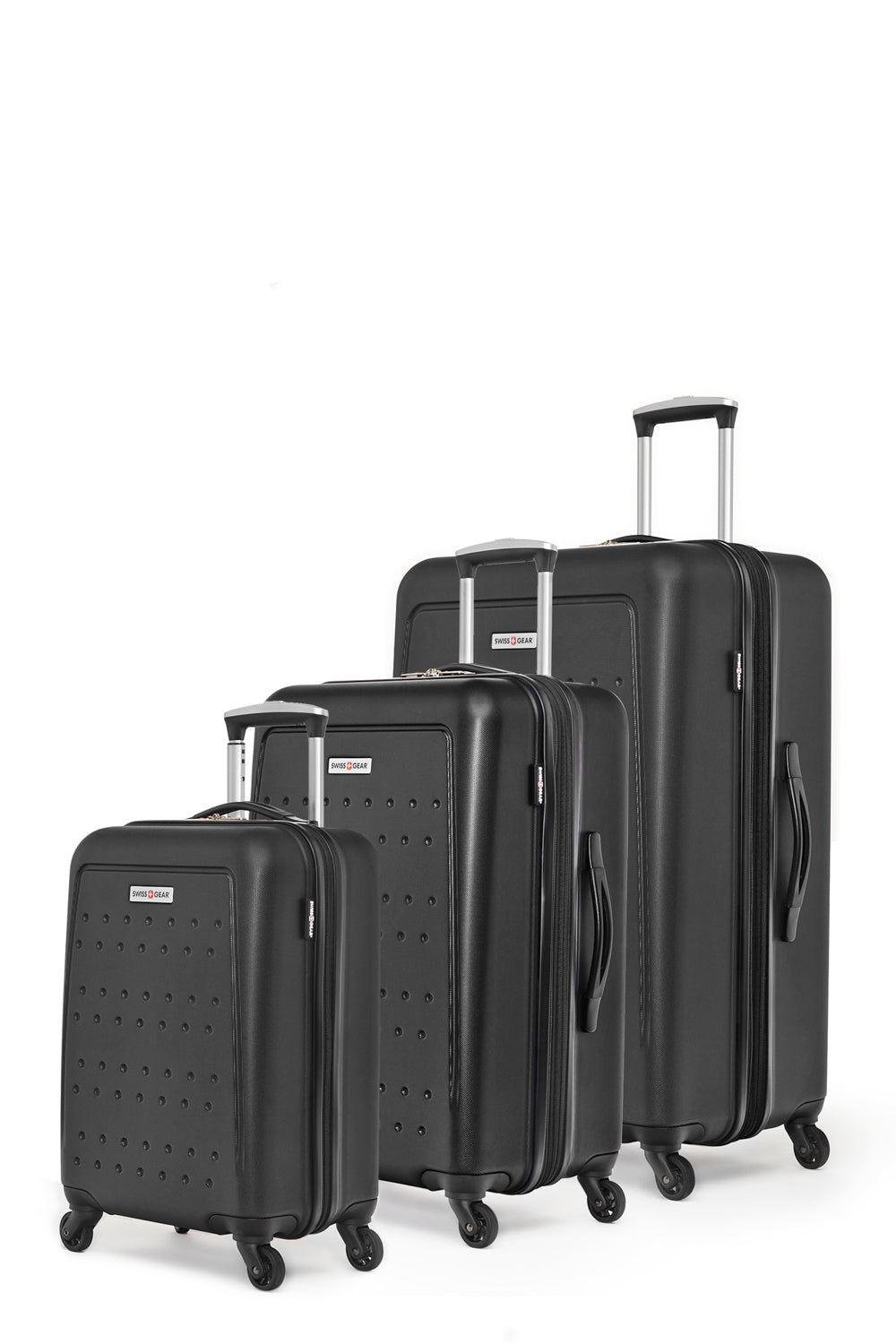 SWISSGEAR - 3D Lite Collection Hardside Luggage 3 Piece Set - Black - 02