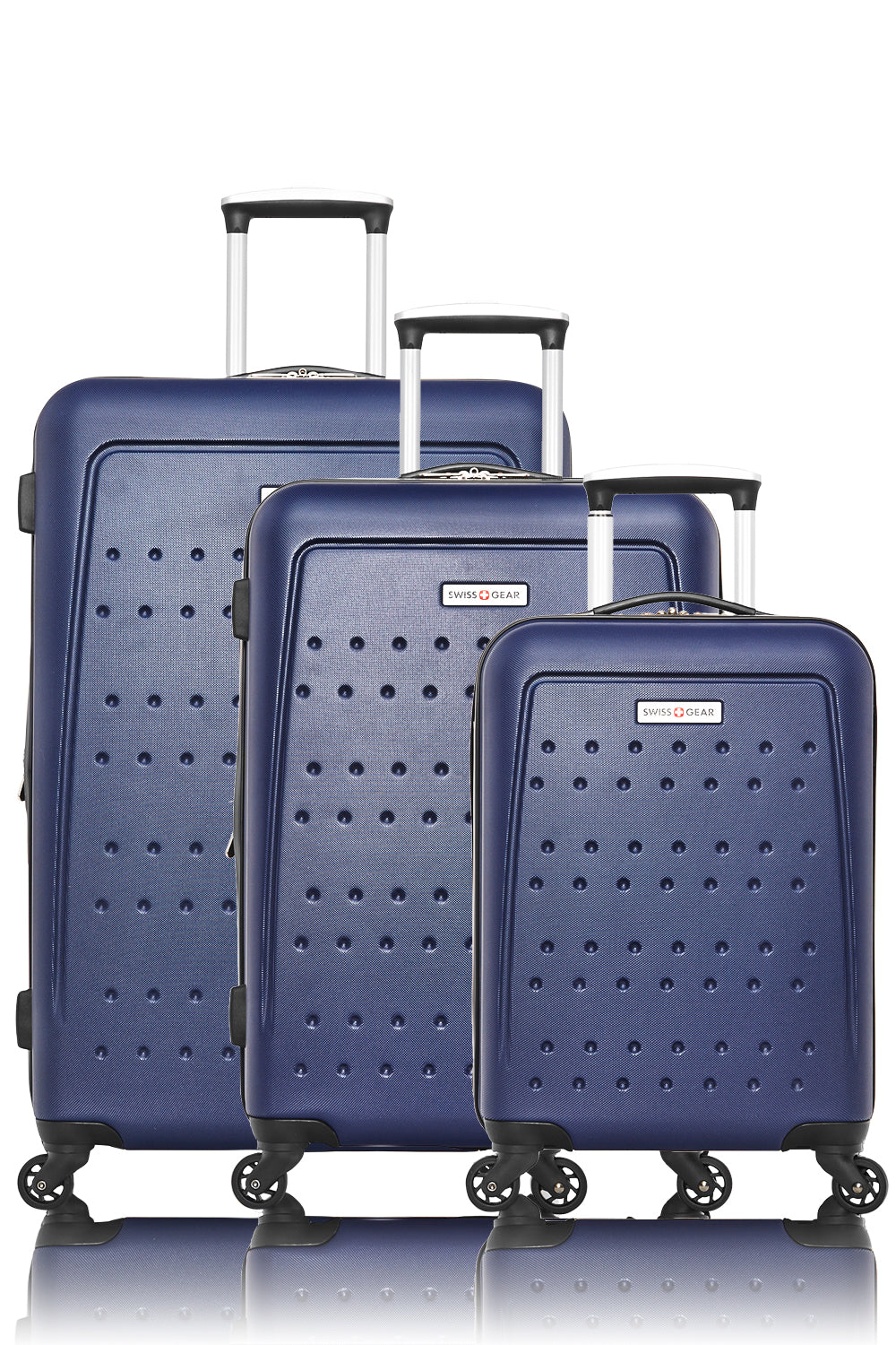 SWISSGEAR - 3D Lite Collection Hardside Luggage 3 Piece Set - Blue - 01