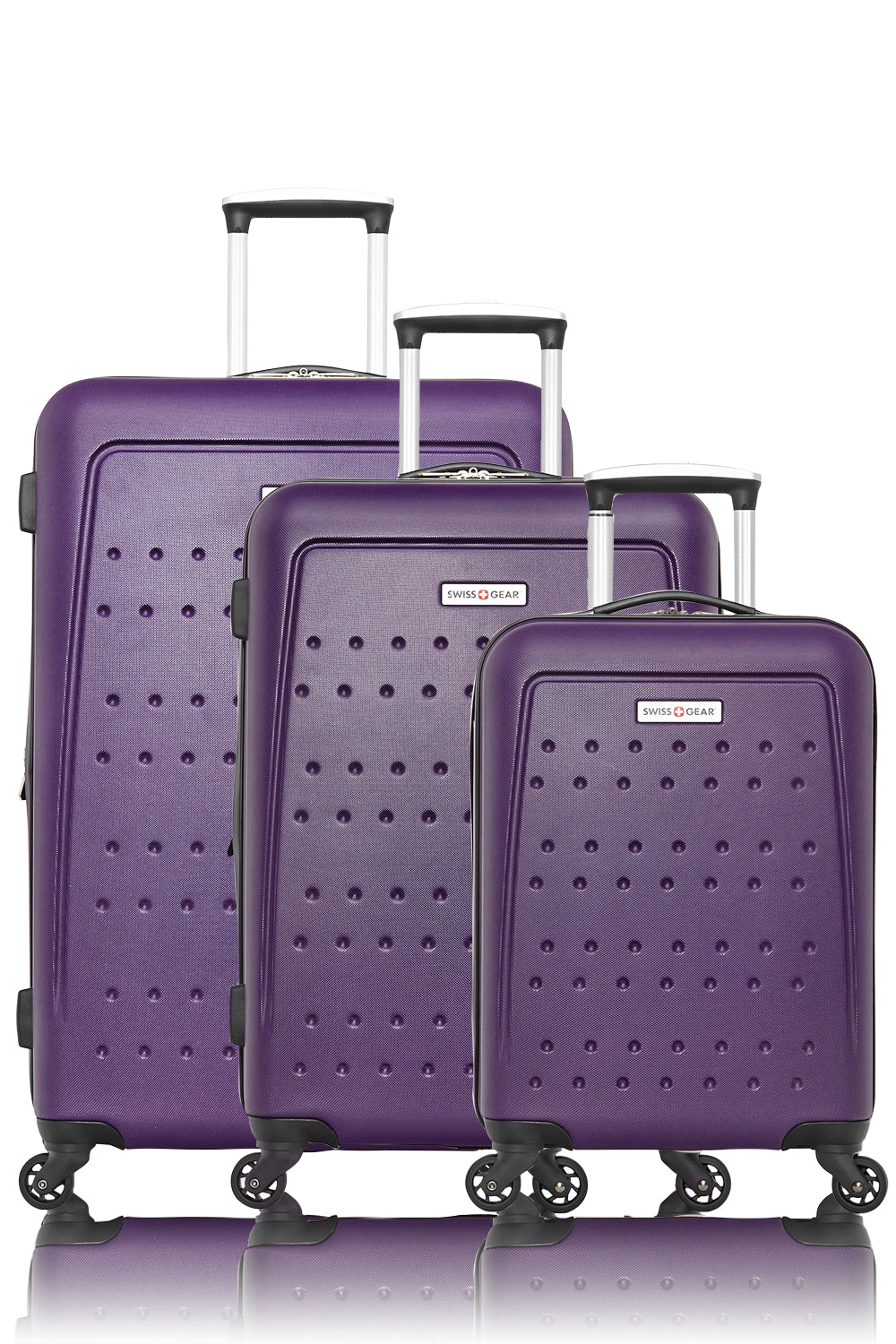 SWISSGEAR - 3D Lite Collection Hardside Luggage 3 Piece Set - Purple - 01