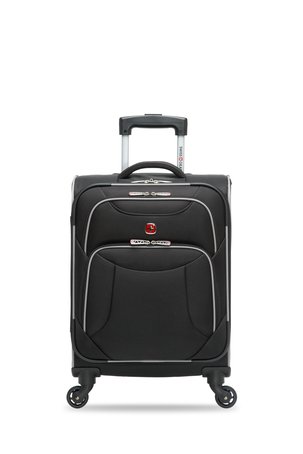 SWISSGEAR - Basel Collection Carry-On Upright Luggage - Black Silver - 04