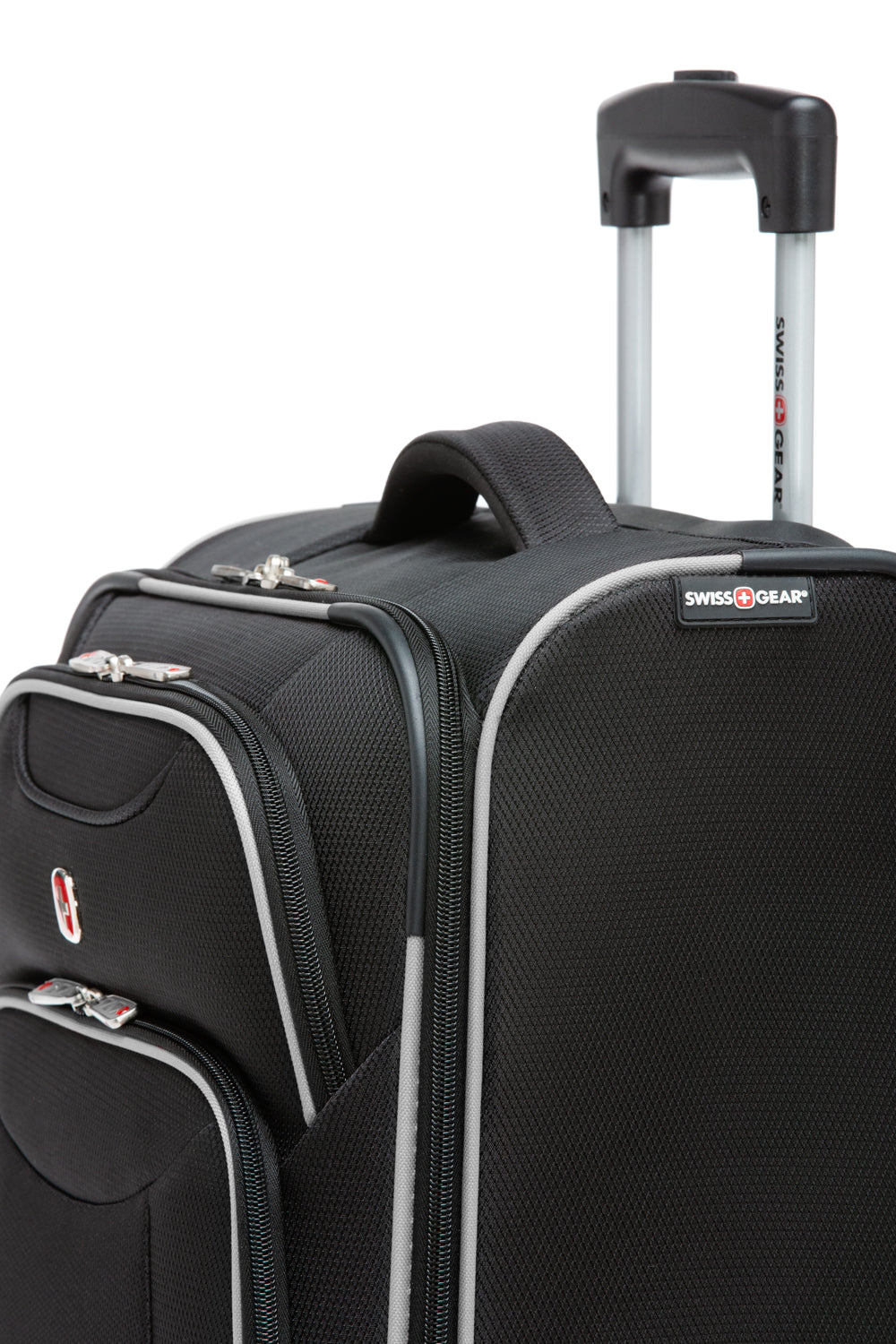 SWISSGEAR - Basel Collection Carry-On Upright Luggage - Black Silver - 08