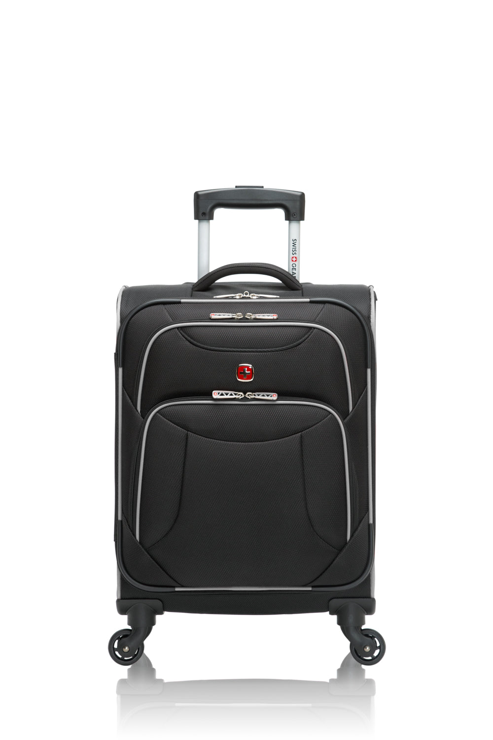 SWISSGEAR - Basel Collection Carry-On Upright Luggage - Black Silver - 01